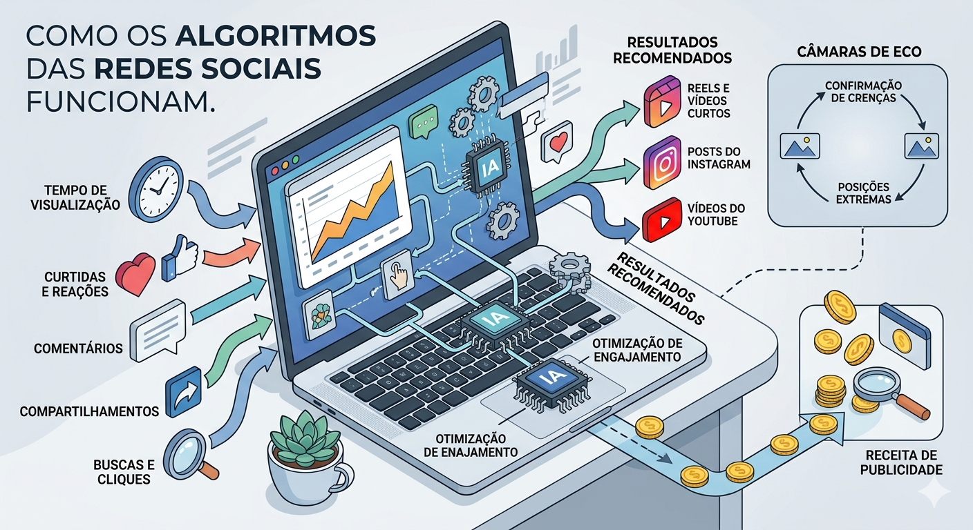 Como os algoritmos das redes sociais funcionam